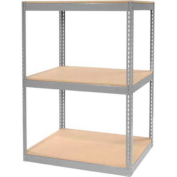 Record Storage Rack Without Boxes 42W x 30D x 60H, Gray